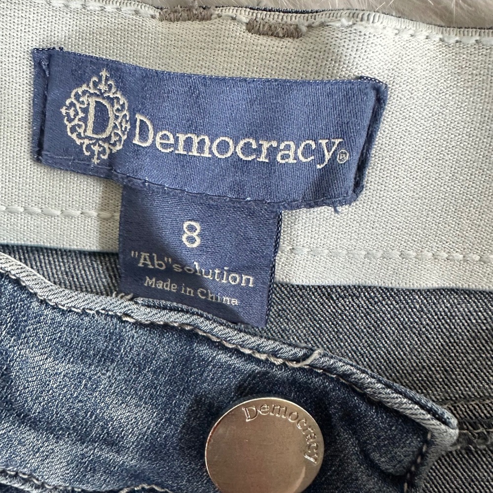 Democracy Jeans Pants Ab solution Skinny Medium Wash Blue Denim Womens Size 8 - Picture 5 of 7